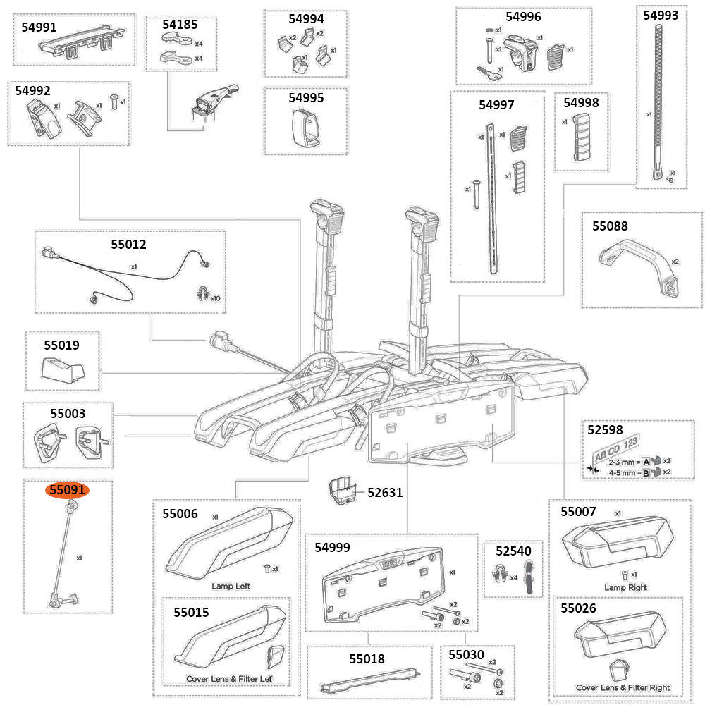 THULE Epos 978 Tilt Wire 2-Bike (55091)