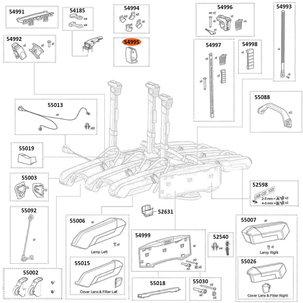 THULE Epos 979 BikeArm Strap Clip (54995)