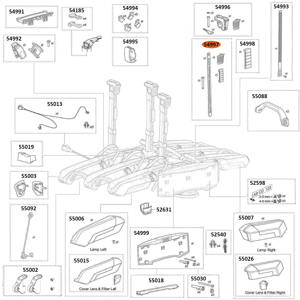 THULE Epos 979 Bike Attachment Kit (54997)