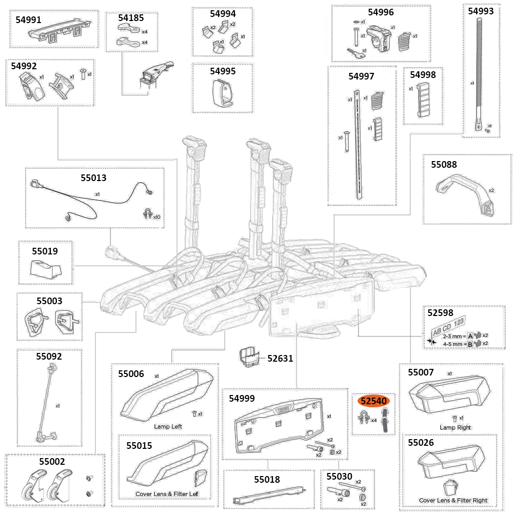 THULE Epos 979 Cable Clip (52540)