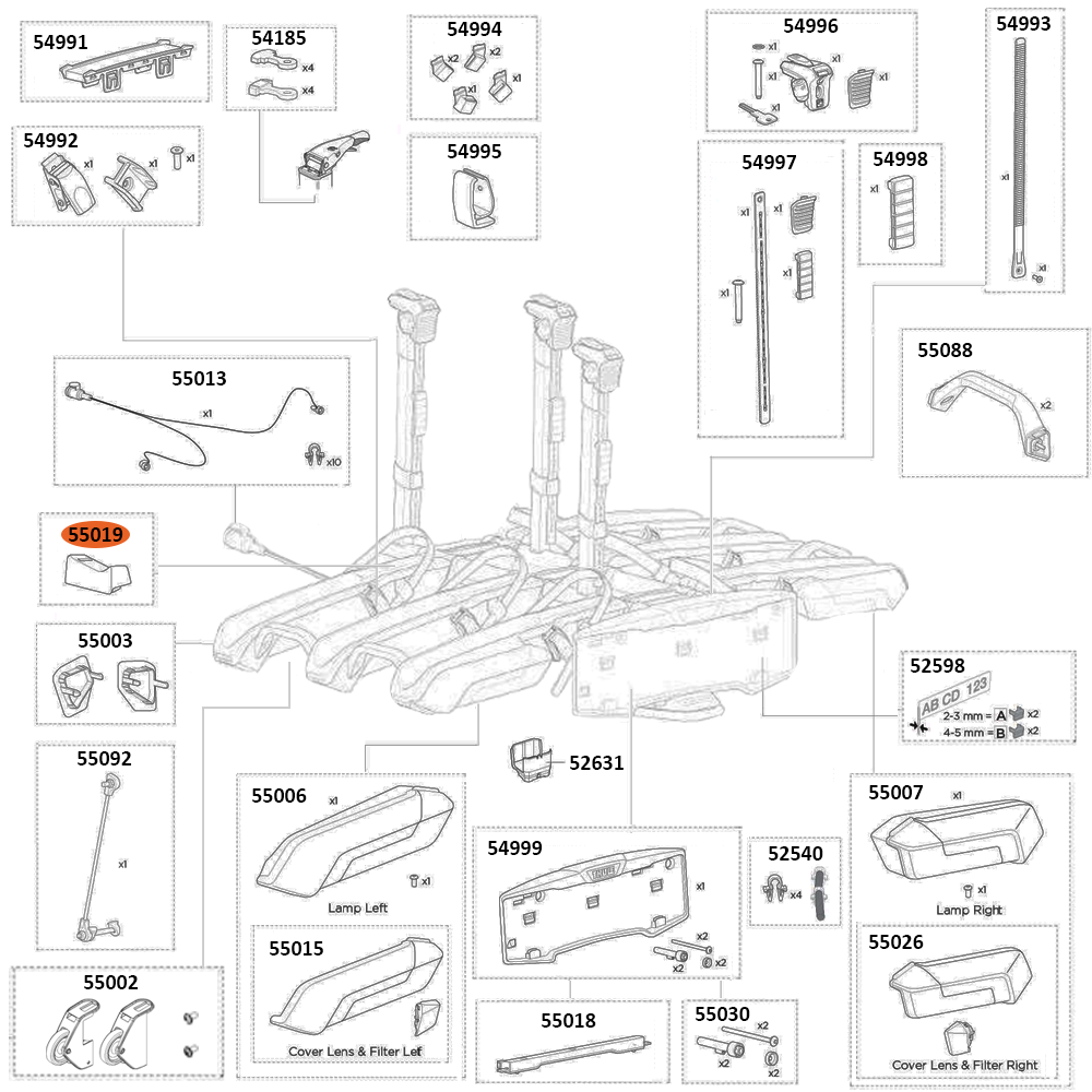 THULE Epos 979 Spacer Adapter (55019)