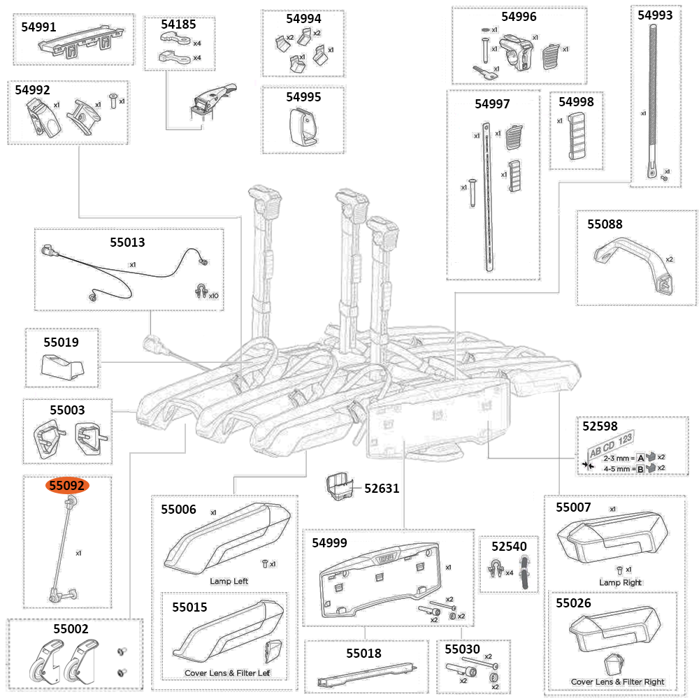 THULE Epos 979 Tilt Wire 3-Bike (55092)