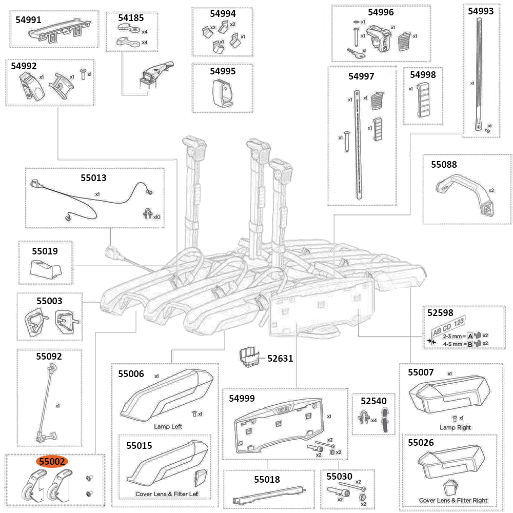 THULE Epos 979 Wheel Kit (55002)