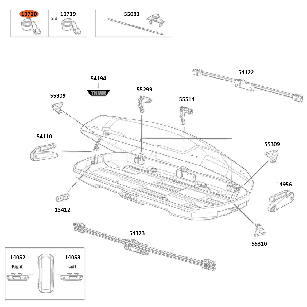 THULE Force 3 XL Strap 2.20m long (10720)