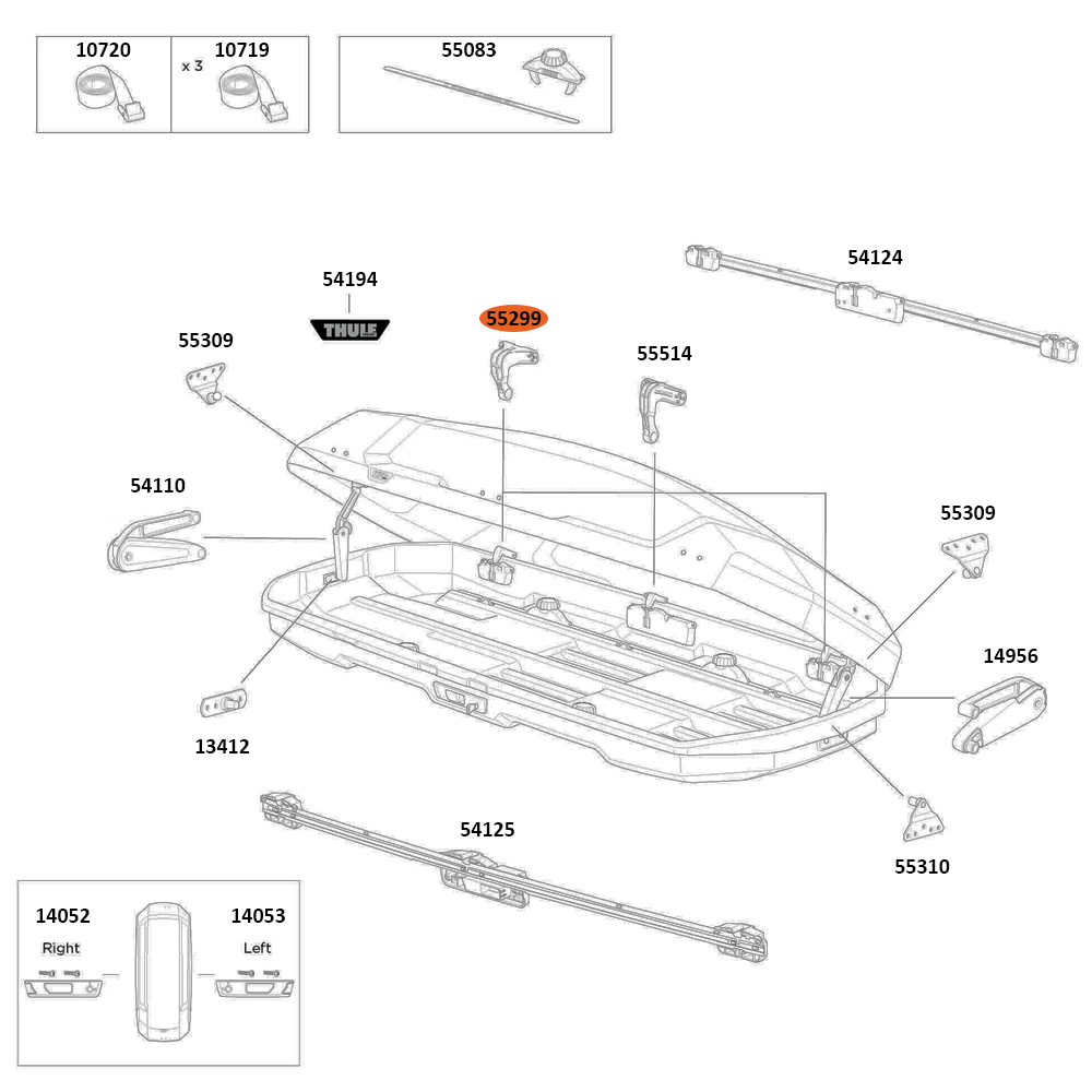 THULE Force 3 XXL Sport Hitch Hook (Front/Rear) (55299)