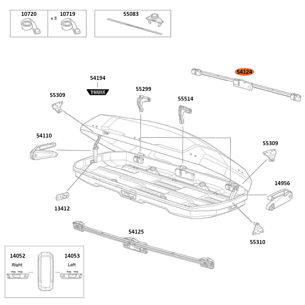 THULE Force 3 XXL Sport LockBar 1800 mm Left (54124)