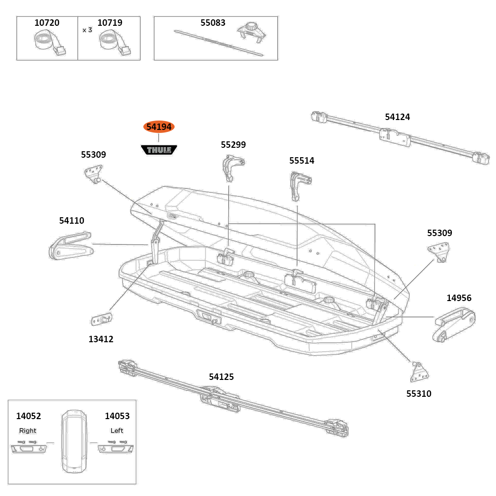 THULE Force 3 XXL Sport Rear Logo (54194)