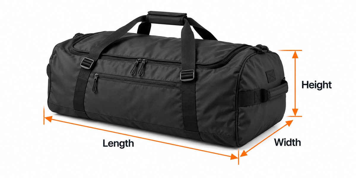 How to measure soft bags and duffels for a roof box