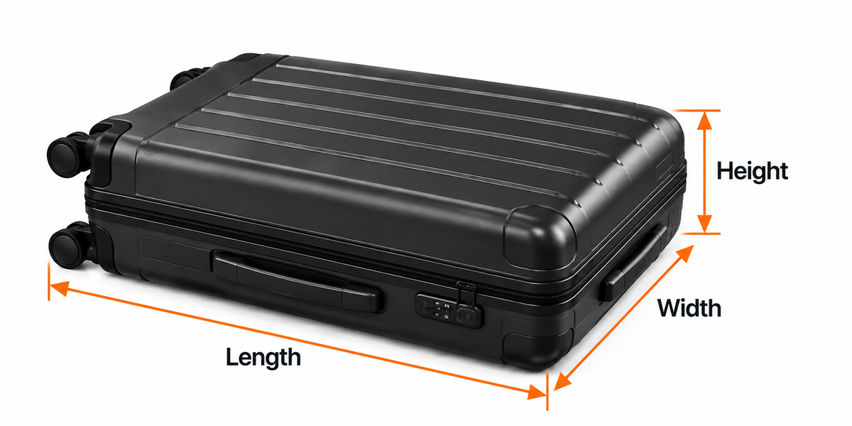 How to measure a cabin suitcase for a roof box