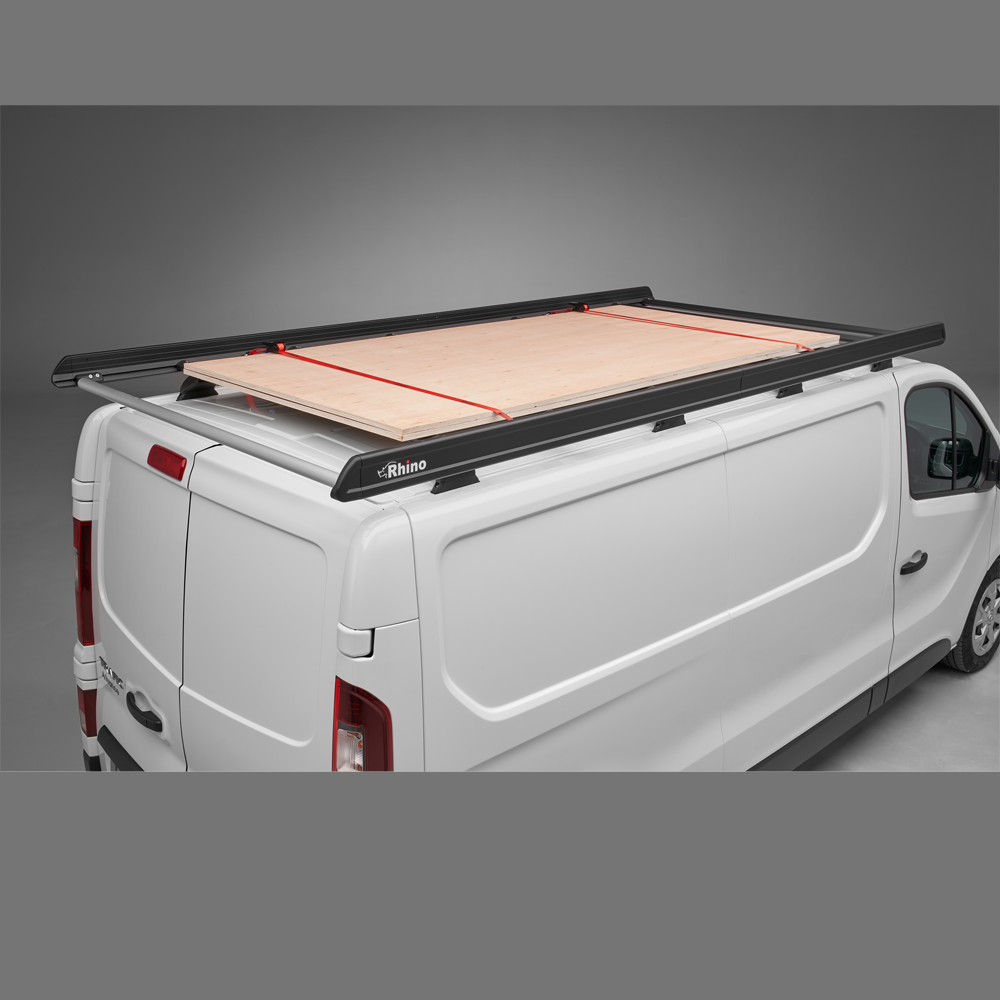 Rhino Roof Rack For Mercedes Vito 2015- (KammEdge Black) – carrying a board