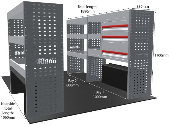 Rhino Van Racking Vauxhall Vivaro 2014-2019