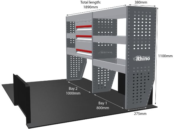 Rhino Van Racking Vauxhall Vivaro 2019-