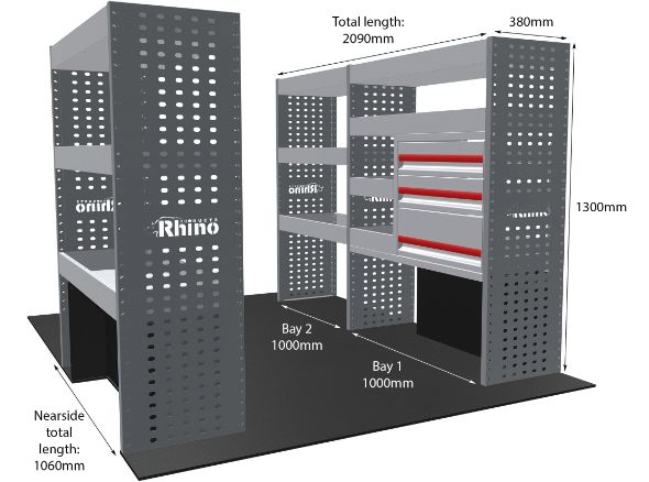 Rhino Van Racking Nissan NV400 (Interstar) 2010-