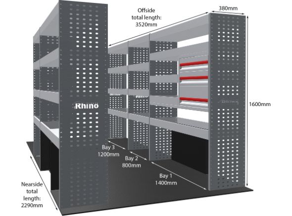 Rhino Van Racking Vauxhall Movano 2021-