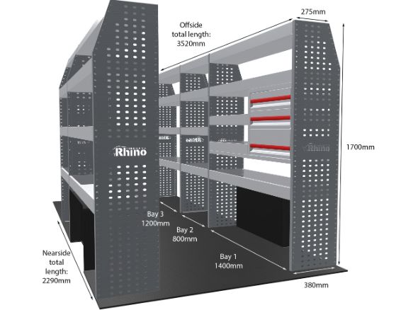 Rhino Van Racking Vauxhall Movano 2021-