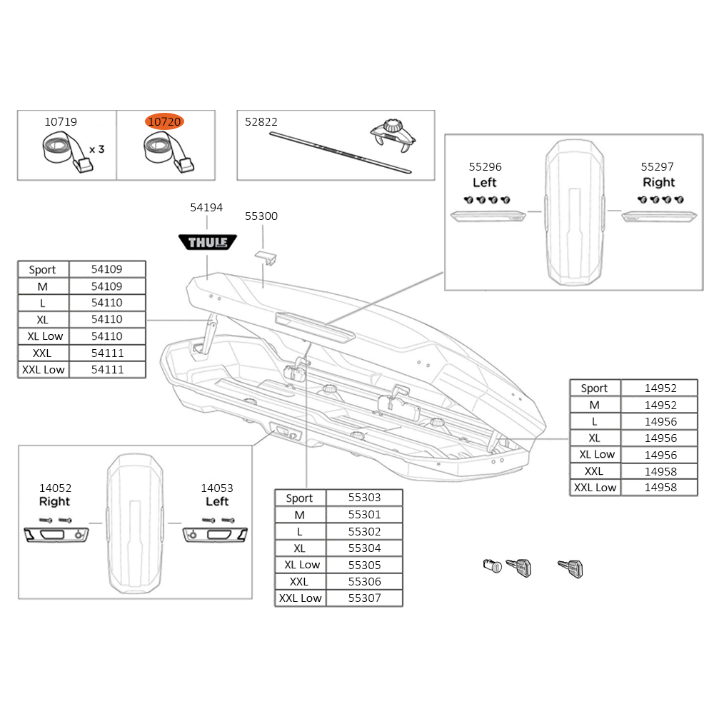 THULE Motion 3 Strap 2.20m Long (10720)