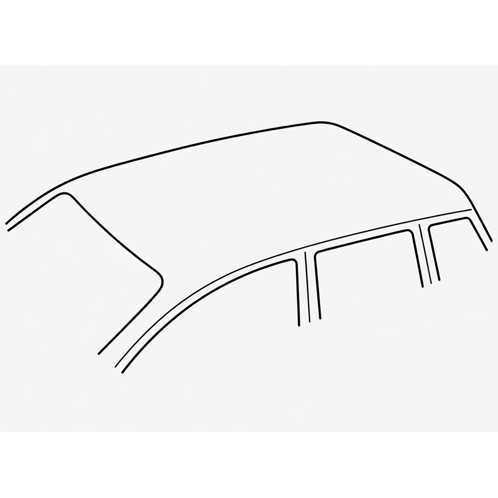 Example car with a normal roof for roof-bar fitting