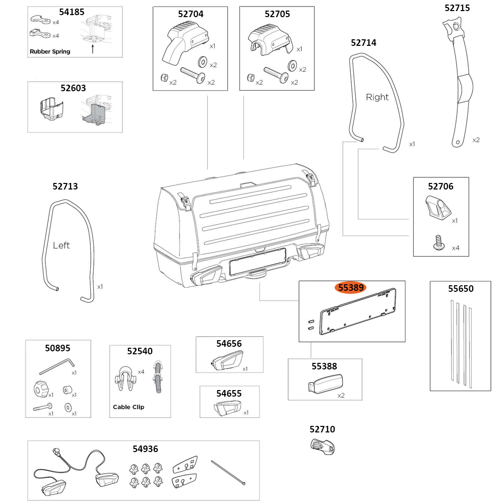 THULE Onto 2 License Plate Holder Kit (55389)