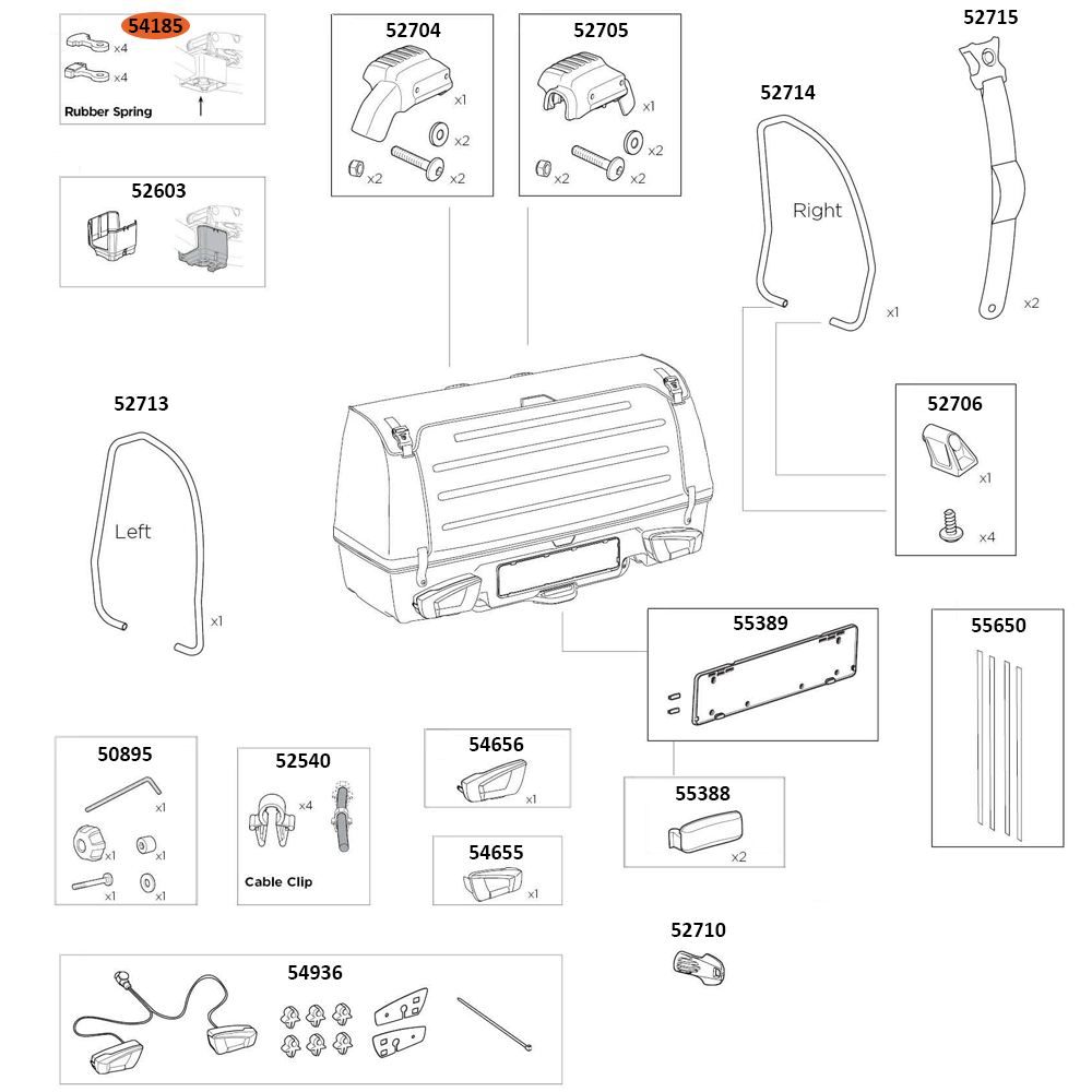 THULE Onto 2 Rubber Spring Kit (54185)
