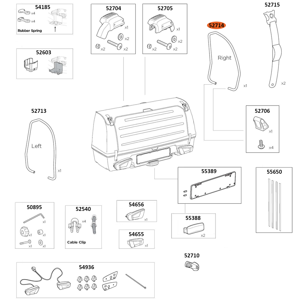 THULE Onto 2 Side Frame Tube R (52714)
