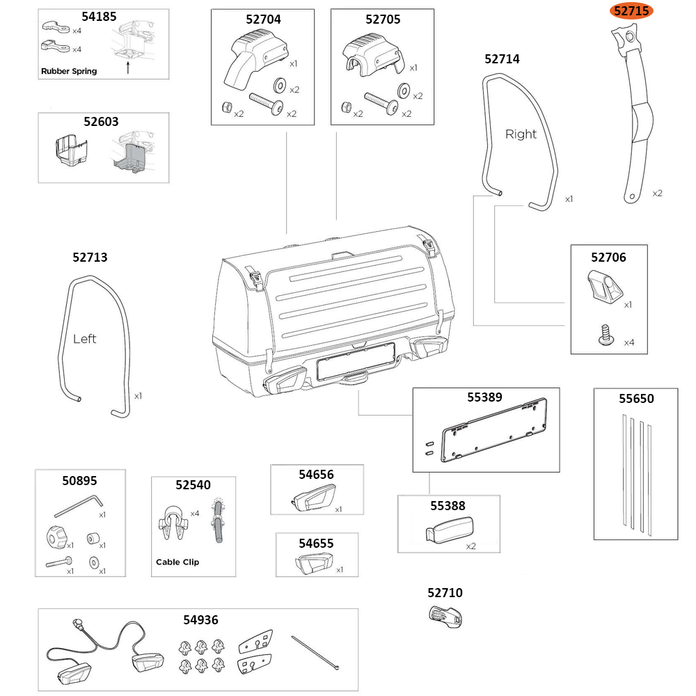 THULE Onto 2 Strap with Female Buckle (52715)