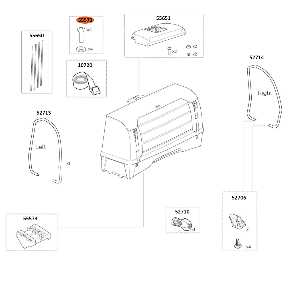 THULE Onto 2 For EasyFold 3 Screw & Washer (55572)