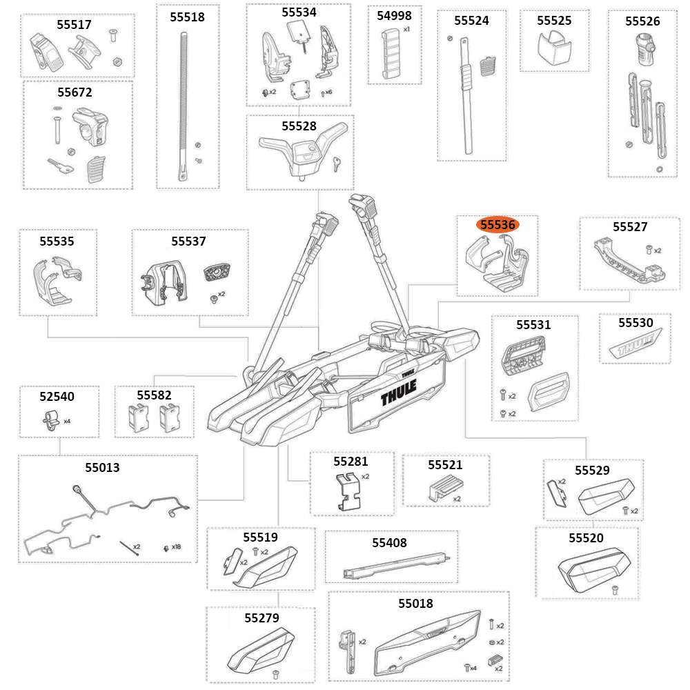 THULE OutPace 90122 Bike Arm Covers Right (55536)