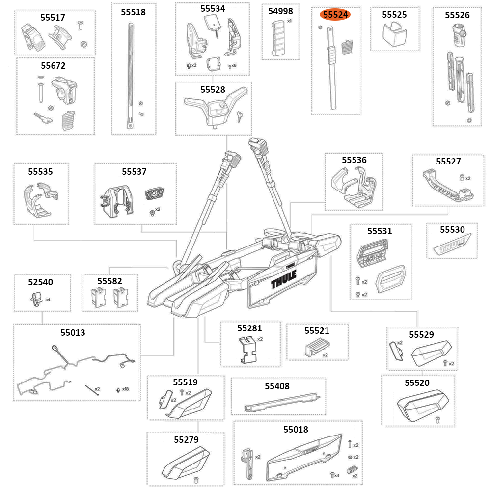 THULE OutPace 90122 Bike Attachment (55524)