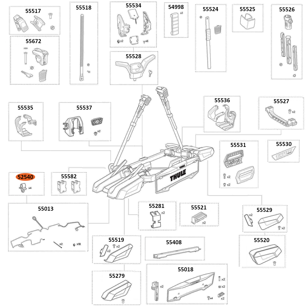 THULE OutPace 90122 Cable Clip (52540)