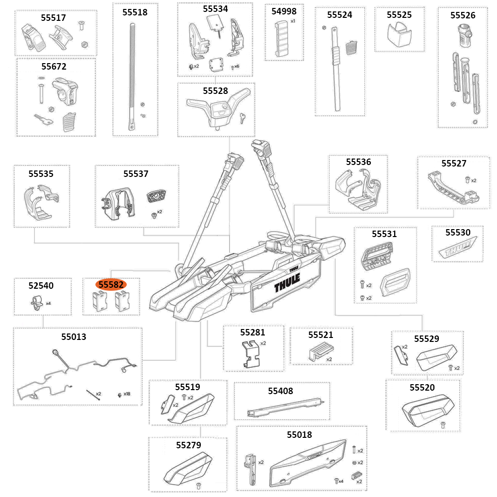 THULE OutPace 90122 End Cap (55582)