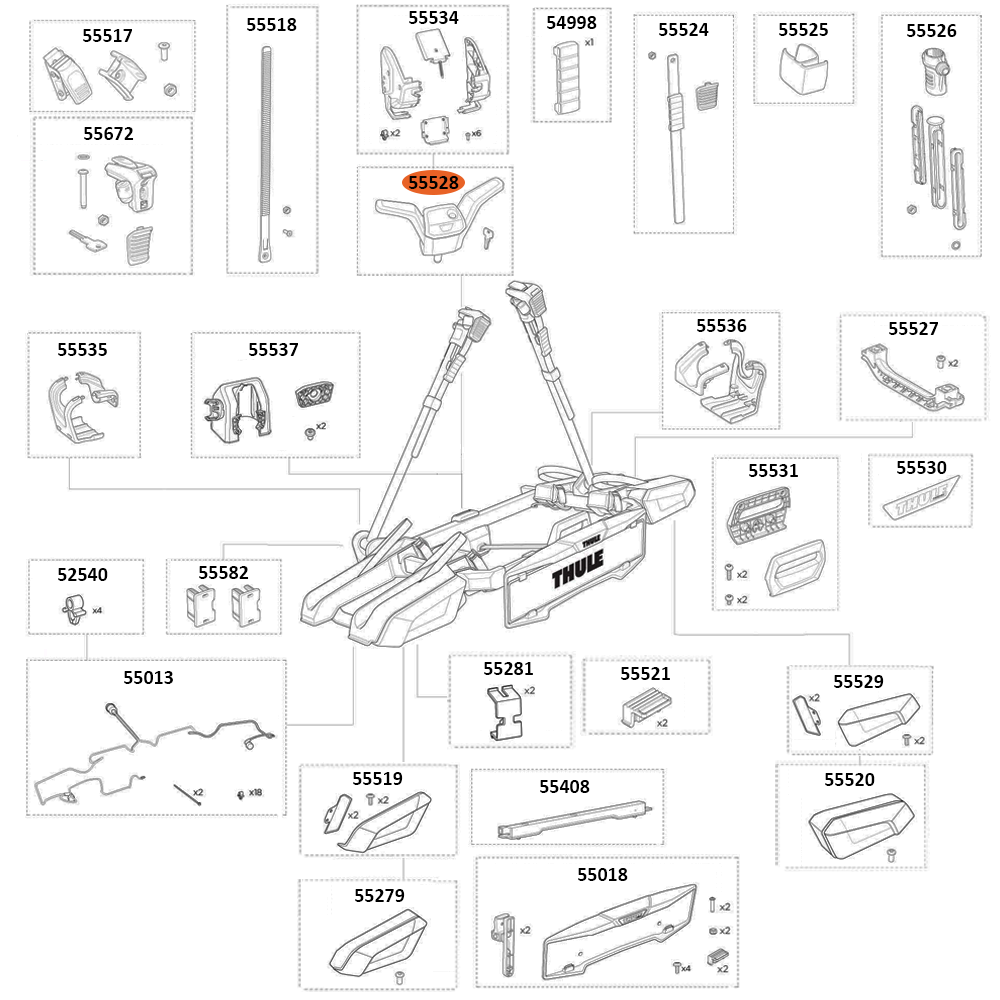 THULE OutPace 90122 Handle Tightening Complete (55528)
