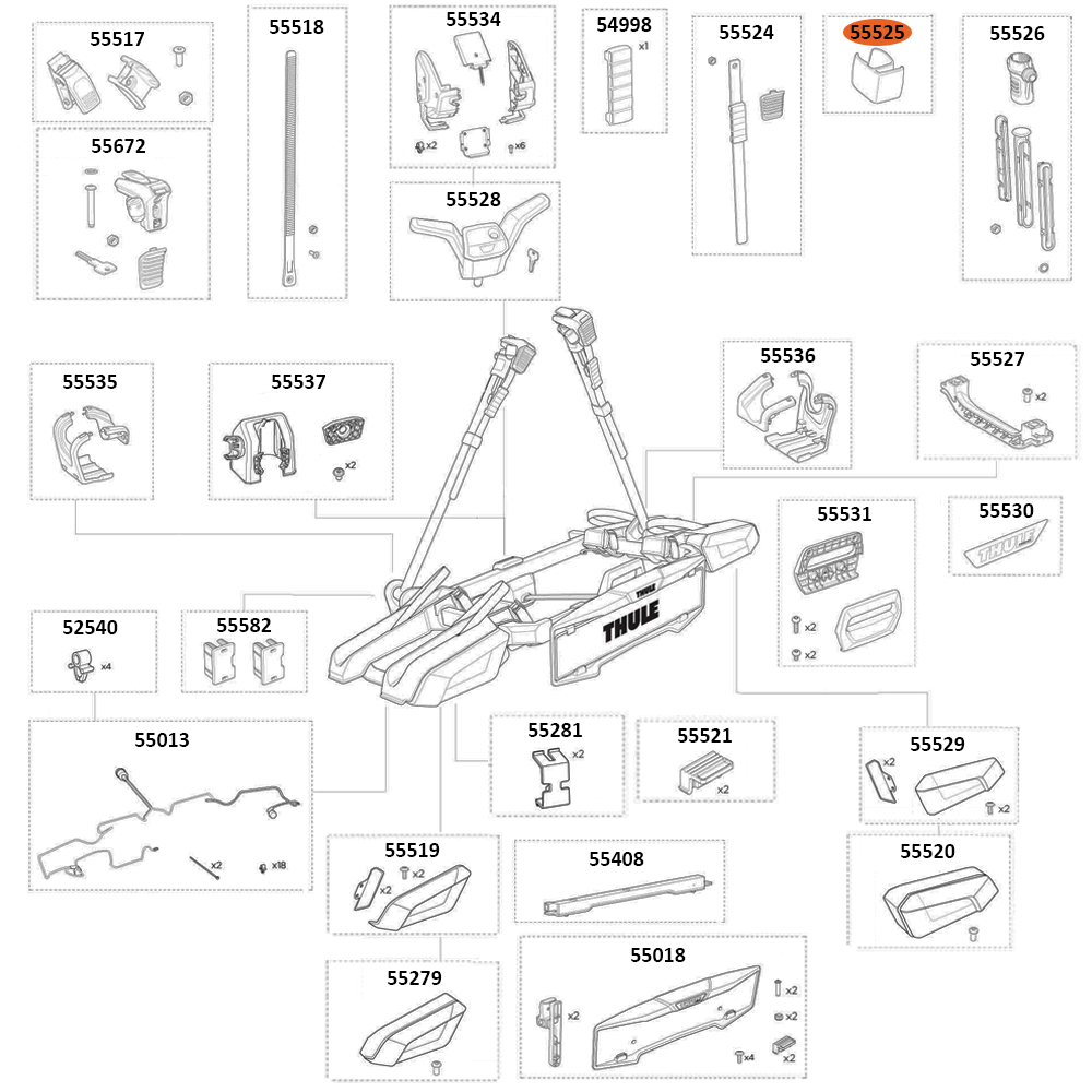 THULE OutPace 90122 Strap Parking Position (55525)
