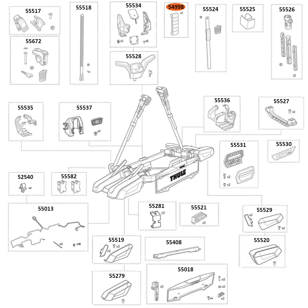 THULE OutPace 90122 Strap Sleeve (54998)