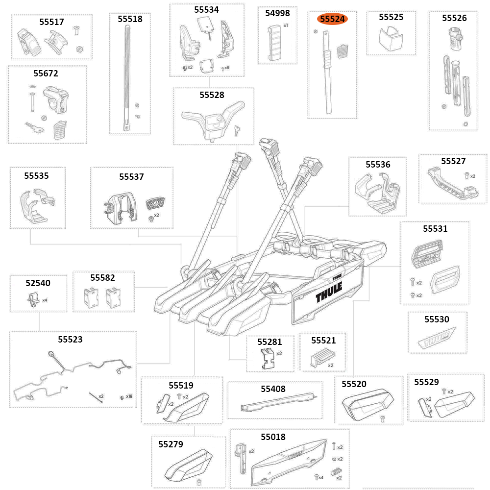 THULE OutPace 90132 Bike Attachment (55524)