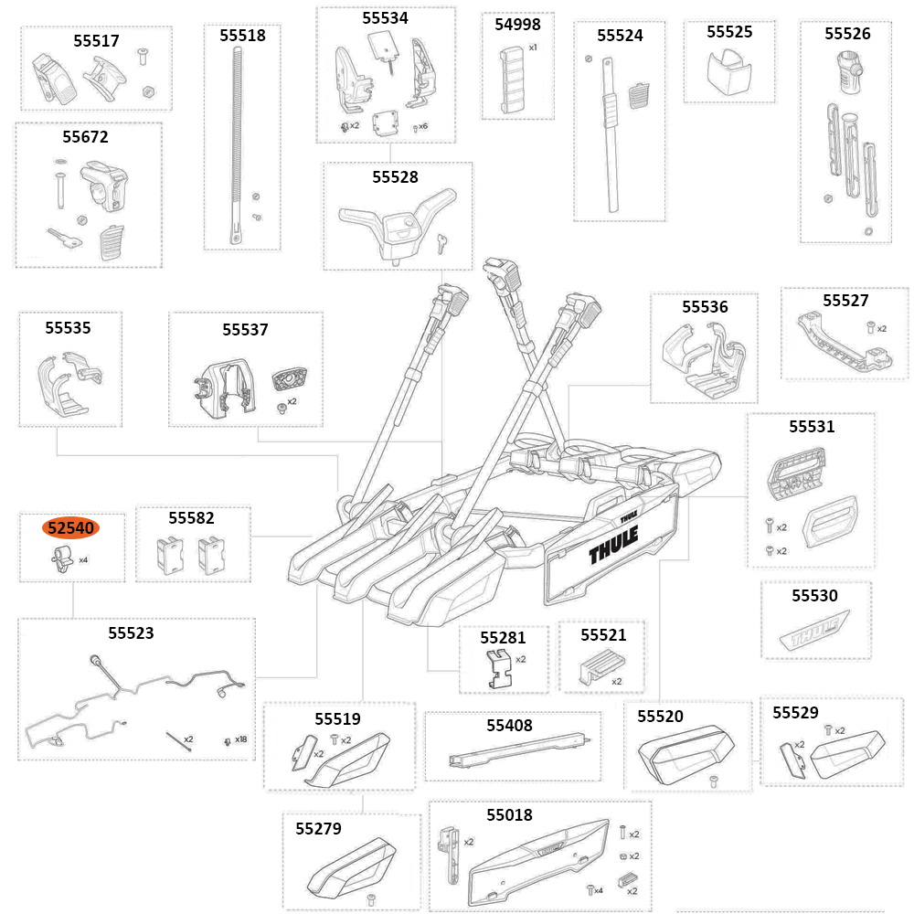 THULE OutPace 90132 Cable Clip (52540)