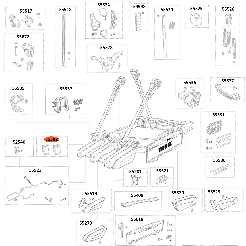 THULE OutPace 90132 End Cap (55582)