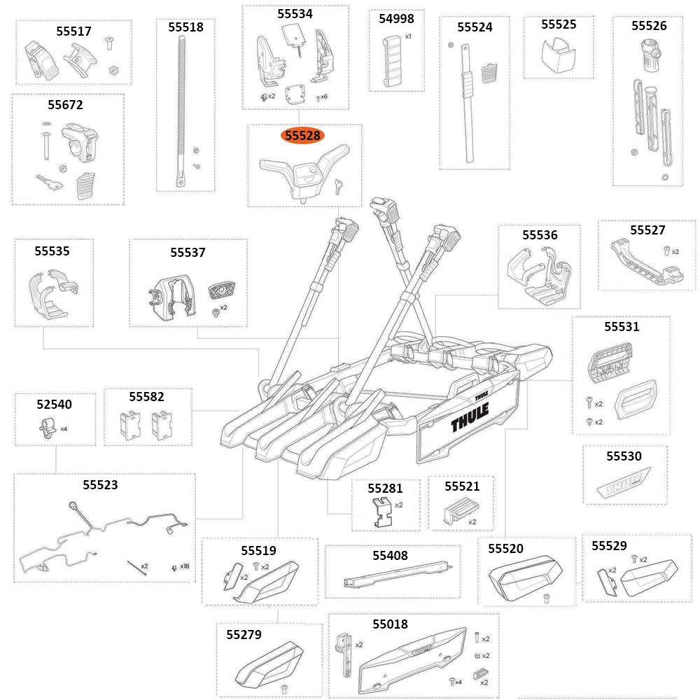 THULE OutPace 90132 Handle Tightening Complete (55528)