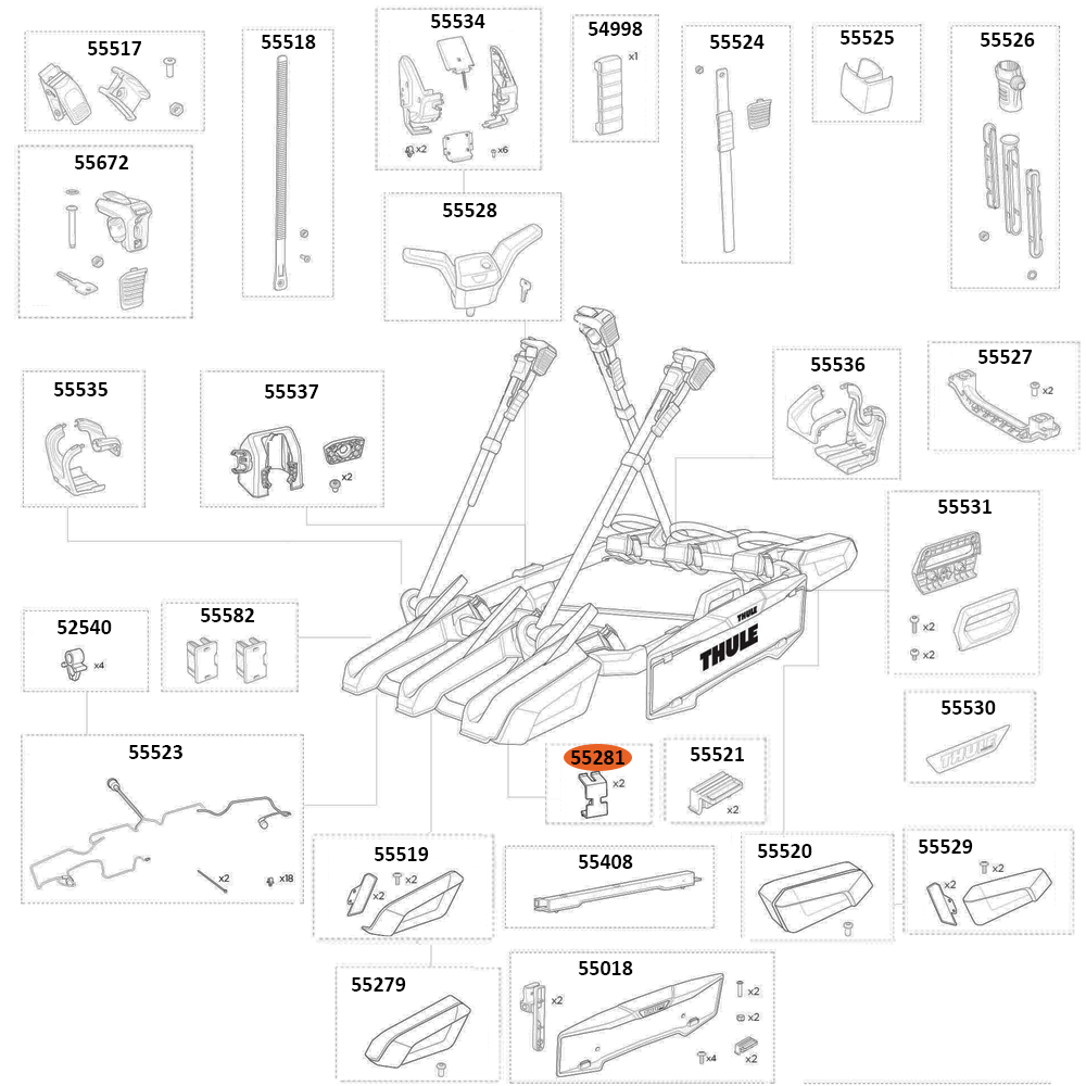 THULE OutPace 90132 Lens and filter Left VII (55281)