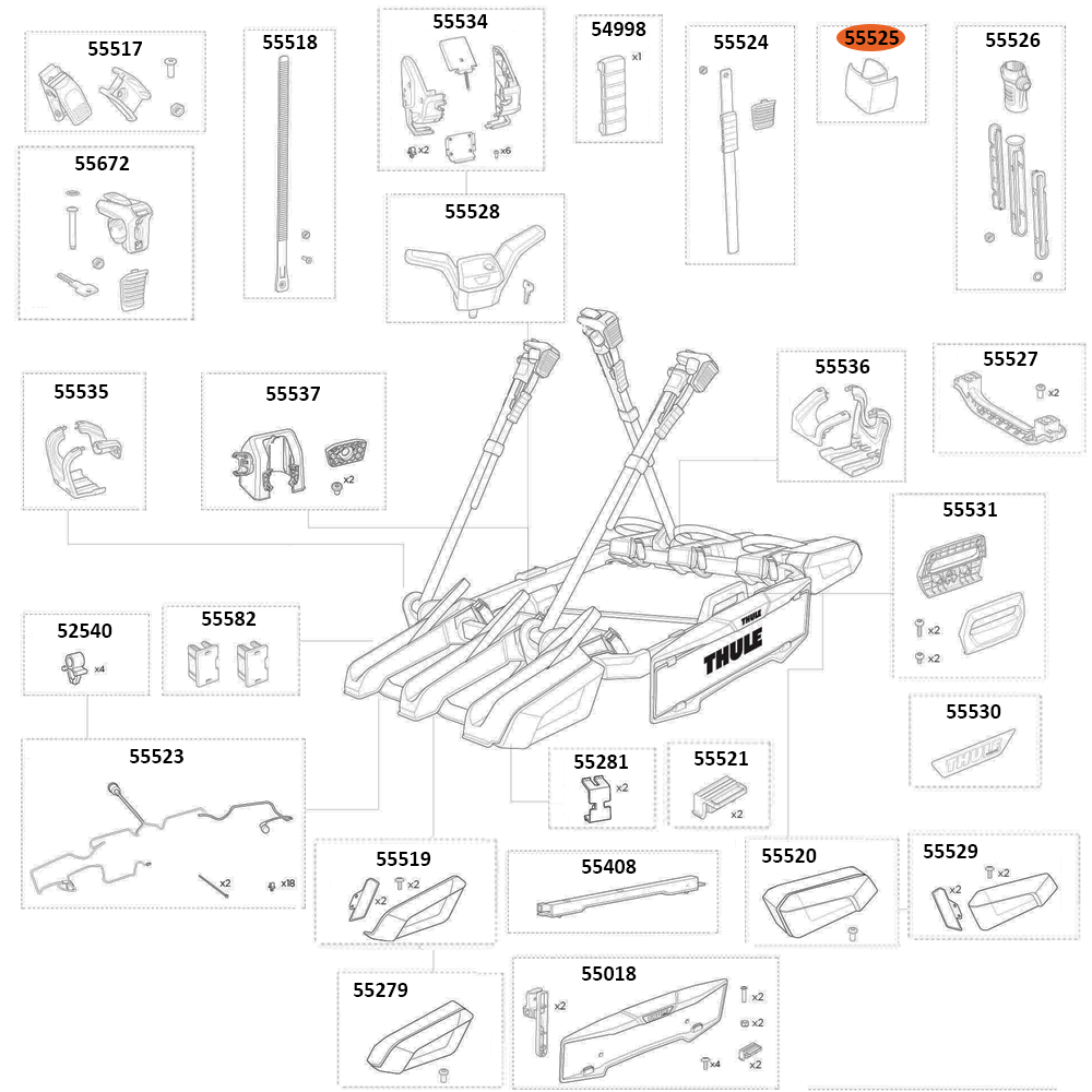 THULE OutPace 90132 Strap Parking Position (55525)