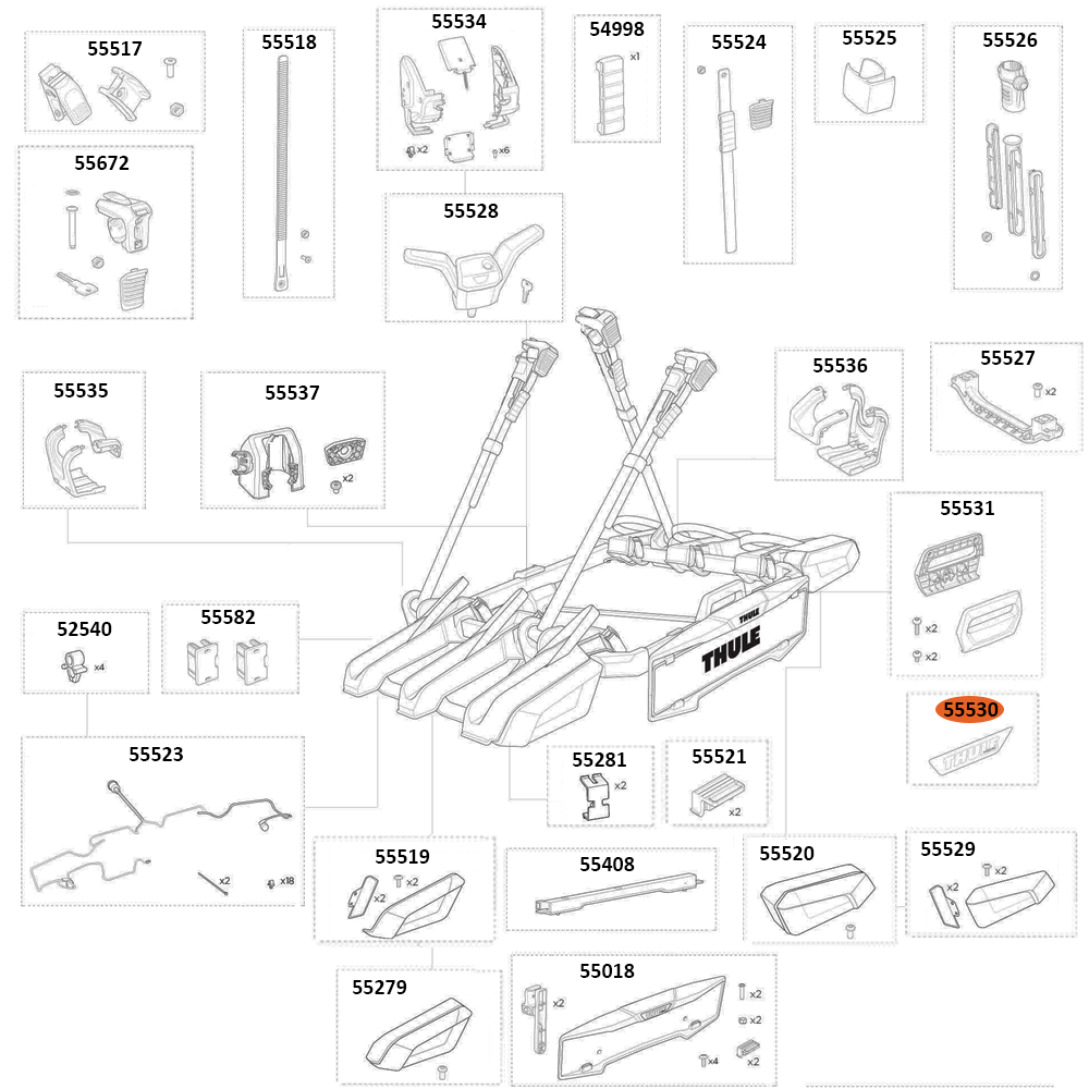 THULE OutPace 90132 Thule Logotype Decal (55530)