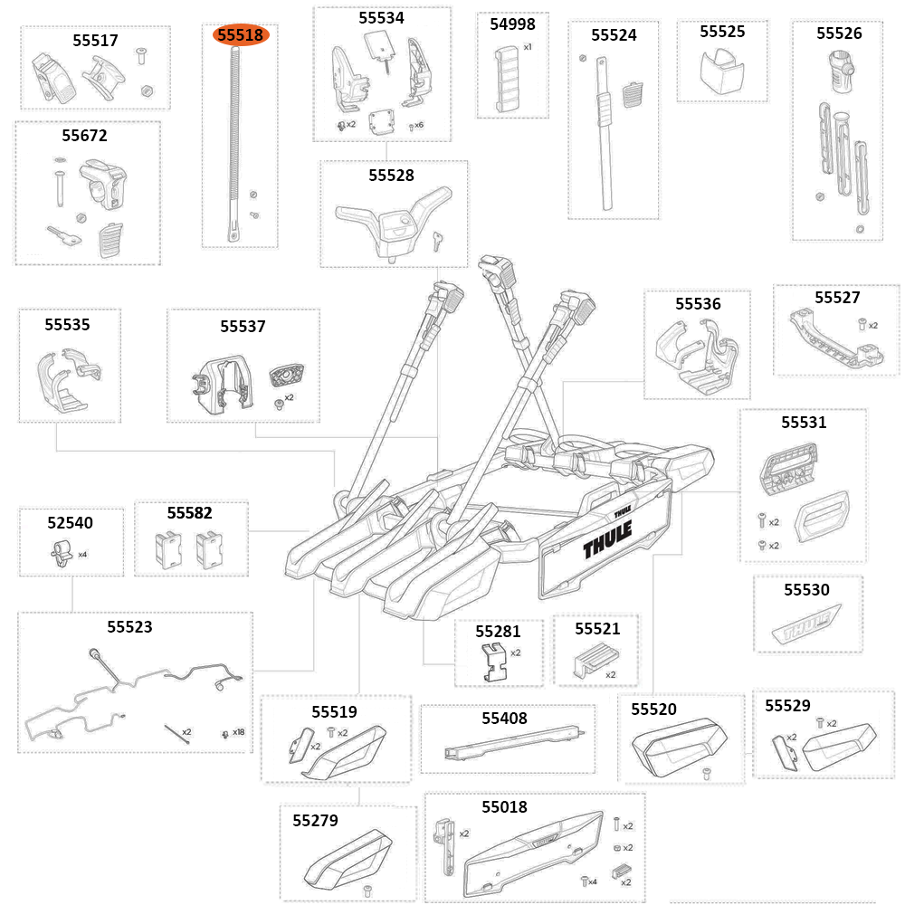 THULE OutPace 90132 Wheel Strap (55518)
