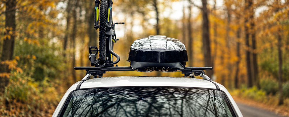 Using bike racks alongside a roof box