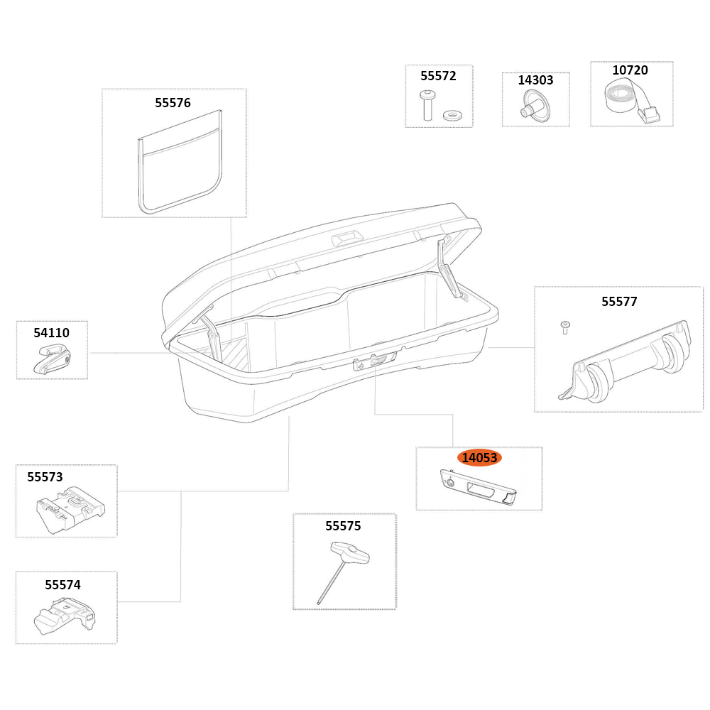 THULE Santu Cover locking cylinder left (14053)