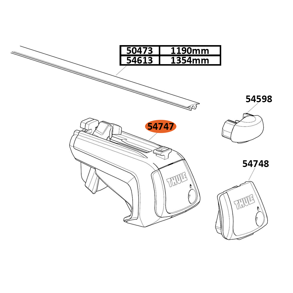 Thule SmartRack Aluminium Foot (54747)