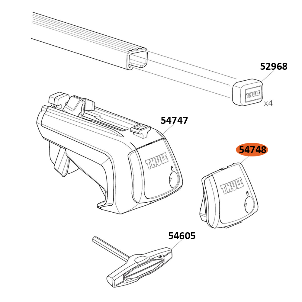 Thule SmartRack SquareBar Cover (54748)