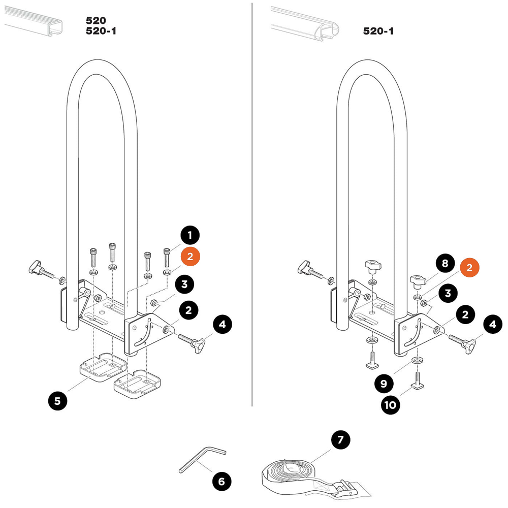 THULE Kayak Support Washers M6 (30148)