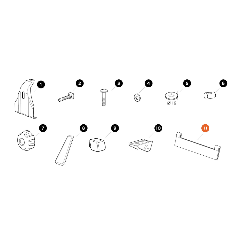 THULE 9531 Sleeve 200 - Thule rain gutter feet (54468)