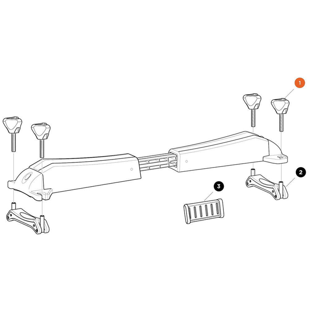 THULE Board Shuttle 3 Wing Knob with Bolt (52438)