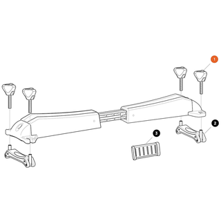 THULE Board Shuttle 3 Wing Knob with Bolt (52438)