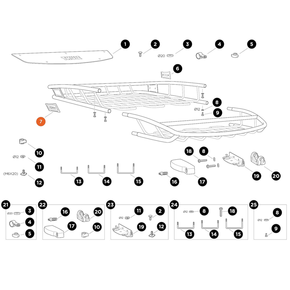 THULE Canyon XT Right Logo Plate (52551)
